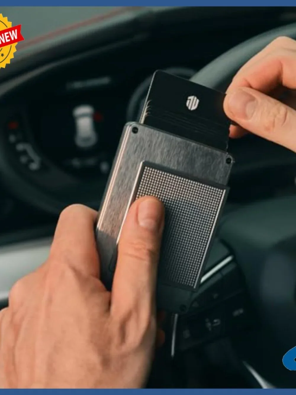 Slim RFID Blocking Metal Card Wallet with Leather Slots & Money Clip